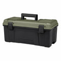 Caja de herramientas de plástico negro y verde oliva 40x20x18 cm