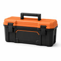 Caja de herramientas de polipropileno negro y naranja 45cm