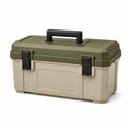 Caja de Herramientas de Plástico con Asa Verde y Beige 40x20x18cm