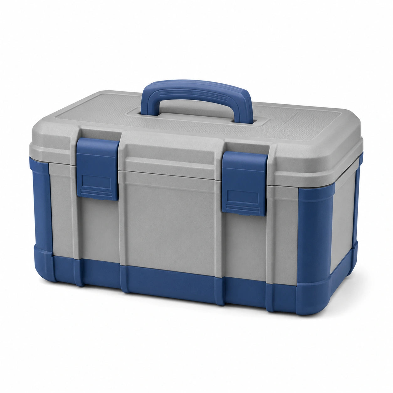 Caja de herramientas de plástico gris y azul 45cm