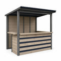 Barra Exterior de Madera y Metal con Techo de Policarbonato 200x100x240 cm