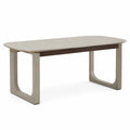 Mesa de comedor de Madera y Acero 200x100x75 cm Beige