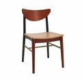 Silla de Madera y Metal Marrón y Negro