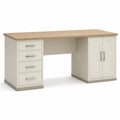 Escritorio de Madera Beige con Encimera de Roble