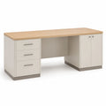 Escritorio de Madera y MDF con Cajones y Armario 150x60x75 cm
