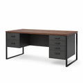 Escritorio de Madera Laminada y Metal con Cajones 152x76x76 cm