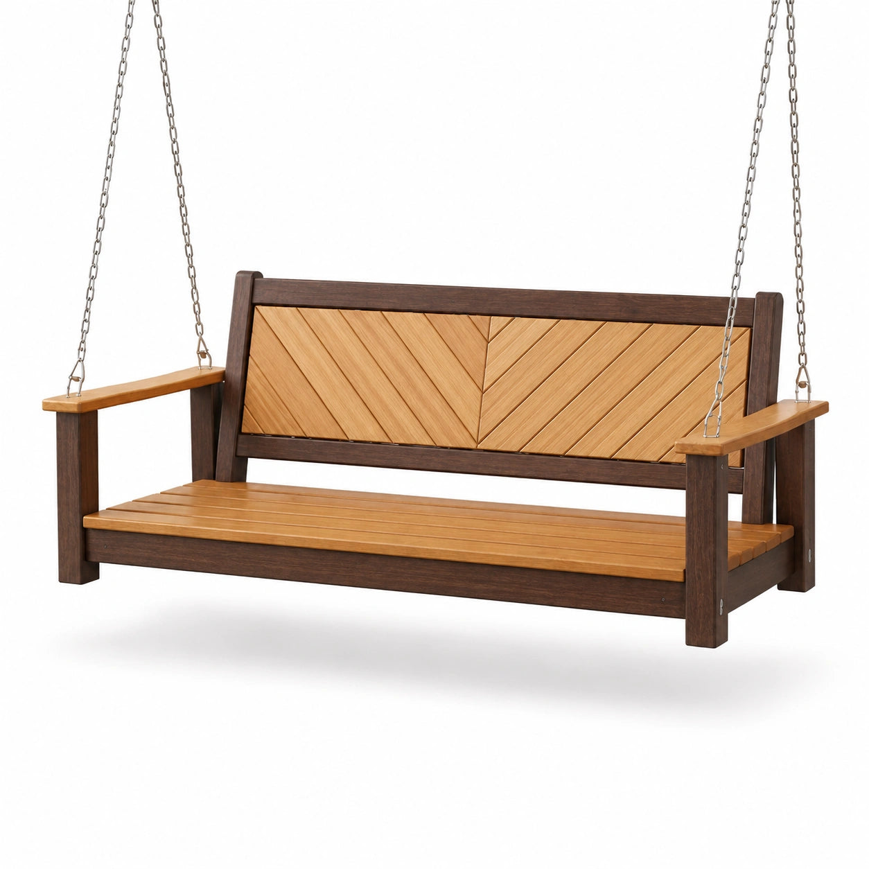 Columpio de Jardín de Madera y Acero Inoxidable 150cm