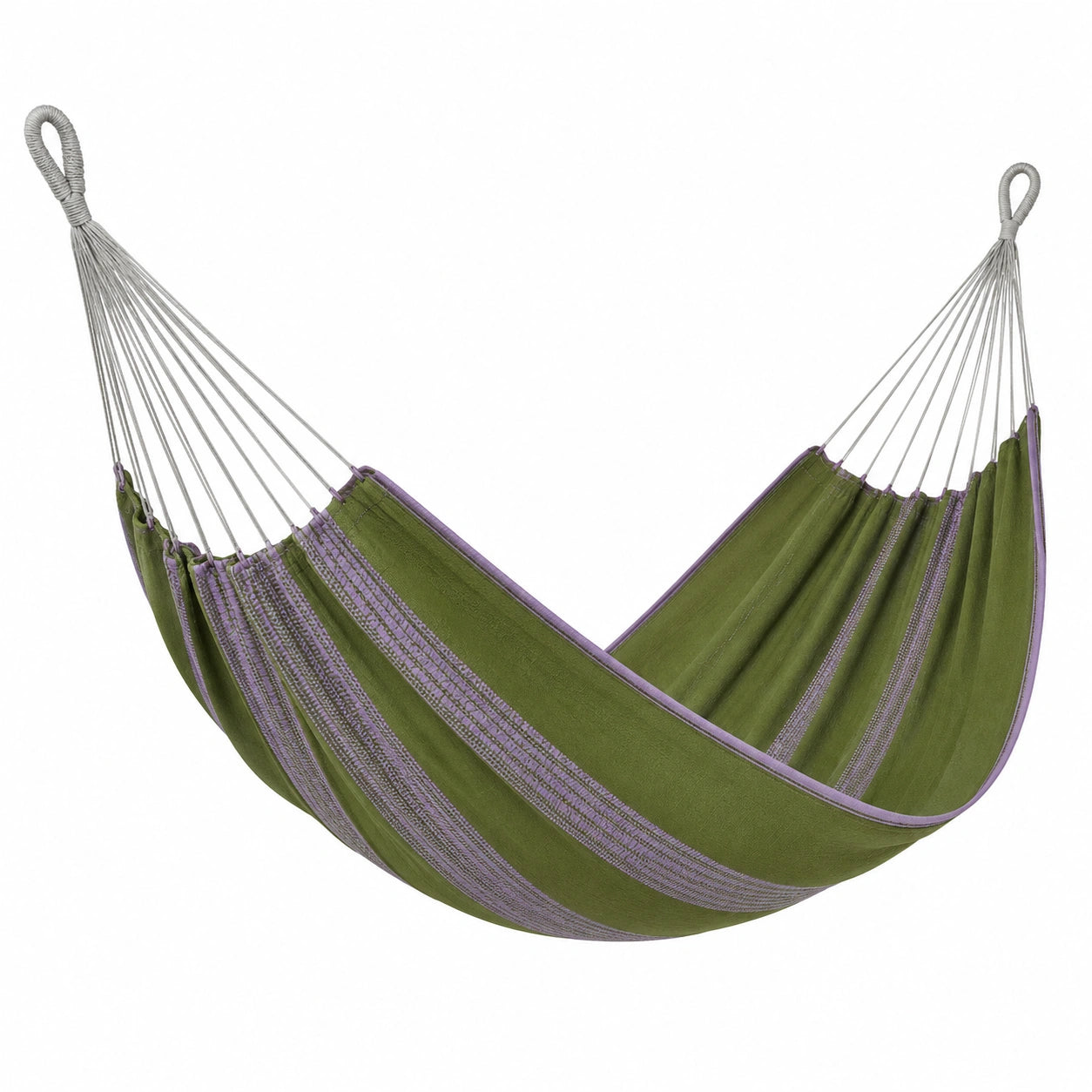 Hamaca de Tela Verde y Púrpura 210cm x 150cm