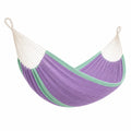 Hamaca de Algodón Morado y Verde 200x150 cm