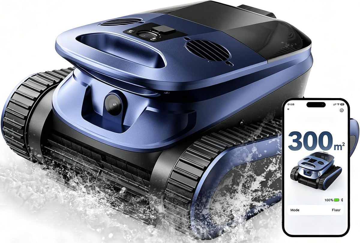 EVERCROSS BOT Poolroboter, Schwarz, (Upgrade 2026) Kabellos mit KI-Navigation