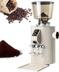 LjlXanthiper Elektrische Kegelmühlen, Beige, Kaffeemühle, Kommerzielle Quantitative Crusher, 9 Präzise Einstellungen Mit Zeitgesteuertem Mahlen