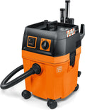 FEIN Staubsauger, 1380 W, 35 L, 32l, Orange, Nass- / Trockensauger Set DUSTEX (Industriestaubsauger, Behälter, extra Steckdose) 92036060000