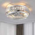 SHIHOT Deckenventilator, 45,7 cm, Weiss, flache Glas-Deckenventilatoren mit Beleuchtung und, moderner Unterputzventilator