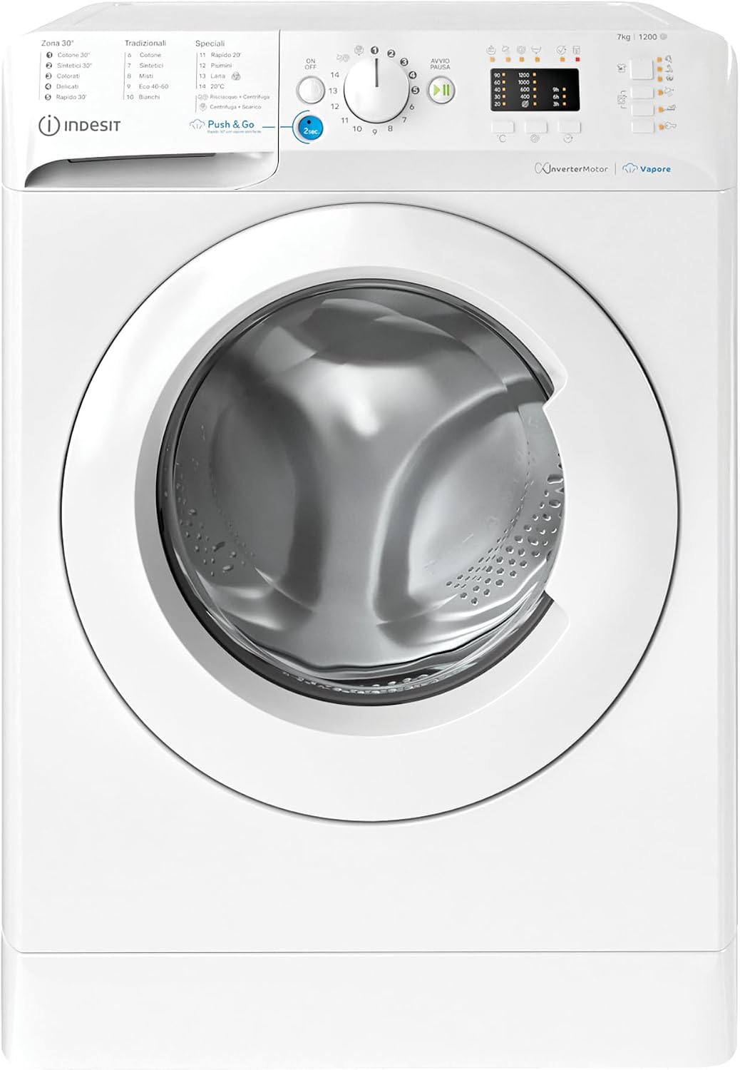 Indesit Waschmaschine, 7,0 kg, Weiss, freistehend mit Frontlader : - BWSA 7125X WV IT
