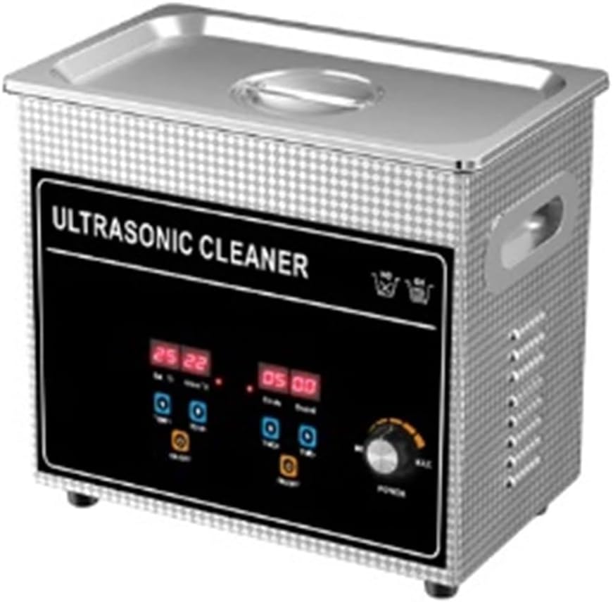 DMETE Waschmaschine, 3 L, Weiss, Ultraschallreinir 40000Hz Ultraschall-Badwaschanla