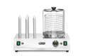 HENDI Hot Dogs, 395 mm, Schwarz, Hot Dog Maker, mit 4 Heizstäbe für Brötchen, 500x310x(H)