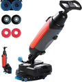 YANDDEA Bodenpoliermaschinen, 18 Zoll, 45 cm, Rot, kompakte Scheuersaugmaschine mit separaten 4, 5-Liter- und 7