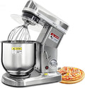 Oiyekntd Knet- & Rührmaschinen, 5l/7l/10l, Edelstahl, Silber, Gewerblicher Standmixer für Backwaren, flexiblem Knethaken