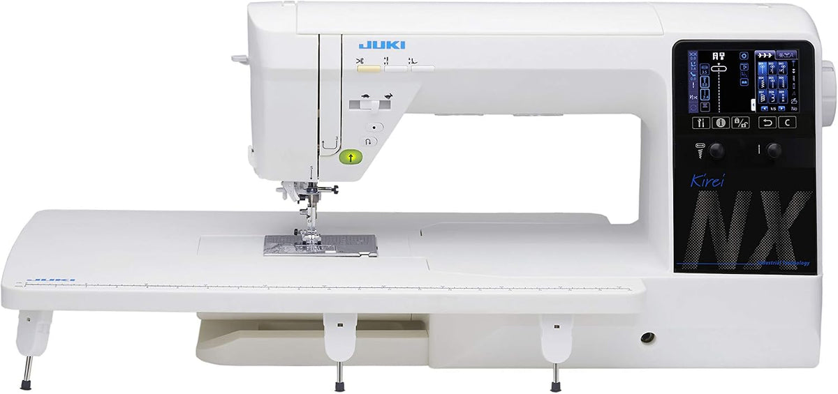 JUKI Overlock-Nähmaschinen, Weiss, HZL-NX7 Kirei Nähmaschine für Computer, grosser Arm, Metall ABS, Grand passage sous bras