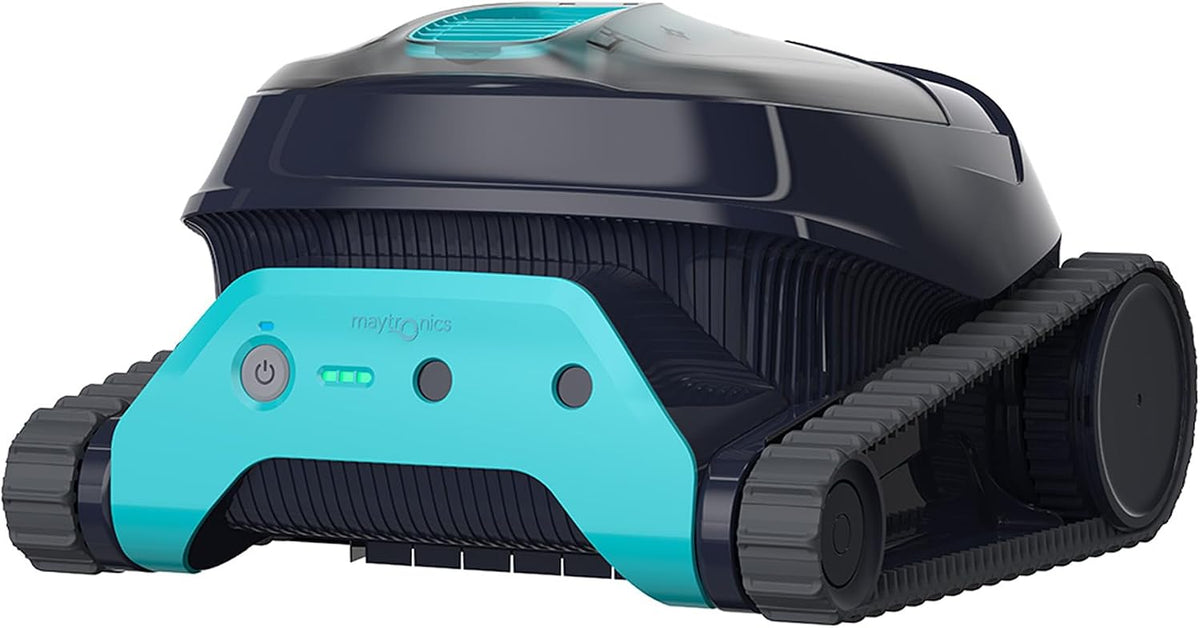 Dolphin Poolroboter, 10m, Schwarz, Liberty 400 Poolreiniger Akku mit 2.5h Aufladen, Boden, Wand und Wasserlinie für Einbaupools bis