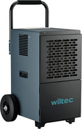 Wiltec Luftentfeuchter, 650 W, 50 l, 7 l, Weiss, Bautrockner bis /Tag, Raumentfeuchter mit Tank, Raumtrockner mit 24h Timer
