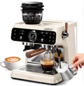 HIBREW Kaffeemaschine, 2800 W, 58 mm, 2,8 l, Schwarz/Silber, H7B Espressomaschine mit integriertem Grinder, 30 Positionen konischer Brenner
