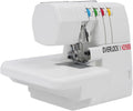 Asixxsix Overlock-Nähmaschinen, 220 V, Schwarz, Metallrahmen-Serger-Overlock-Nähmaschine, Computer Gesteuerte Nähmaschine mit 2 3 4 Stich Fähigkeit