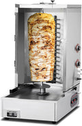 Bonxrdun Elektrogrill, 5200 W, 88 cm, Silber, Gewerblicher Dönergrill - Elektrischer Grill, Höhe, Leistungsregler (ohne Stecker) mit Ölauffangwanne