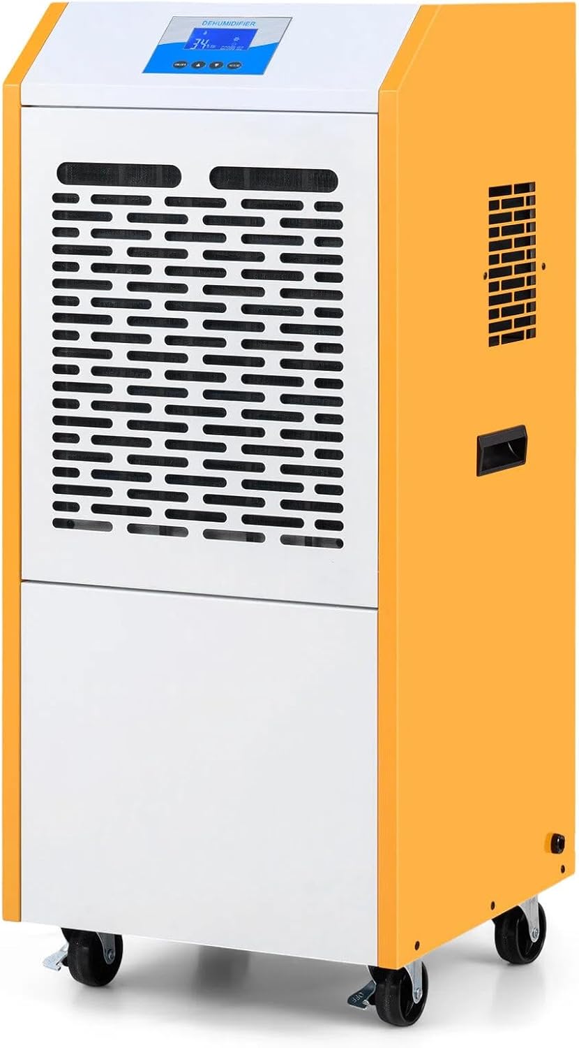 GIANTEX Luftentfeuchter, 1160 W, 90 L, Metall, Weiss, Gewerblicher mit Pumpe /Tag, Raumentfeuchter