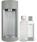 Mysoda Wassersprudler, Transparent, Glassy - Salbeigrün (Pigeon), aus Holzkomposit und Aluminium (ohne CO2-Zylinder)