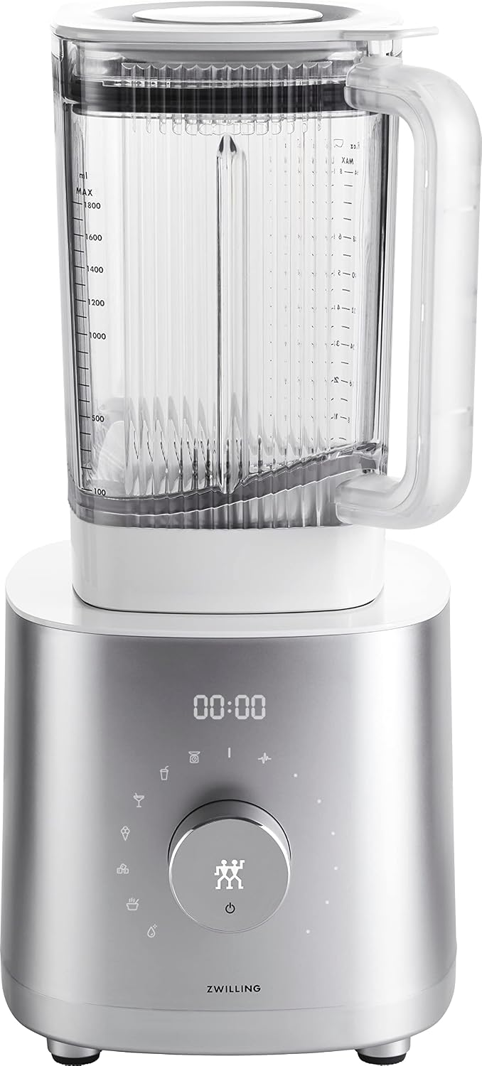 ZWILLING Standmixer, 1.8 Liter, Silber, ENFINIGY Hochleistungsstandmixer Pro, Mixer mit Edelstahl-Winglet-Klinge & Gleichstrommotor