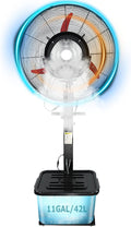 asdchZen Gewächshaus, 650 Mm, Weiss, Standventilator Mit 90°-Oszillation, 3 Geschwindigkeitsstufen Und 42-Liter-Wassertank