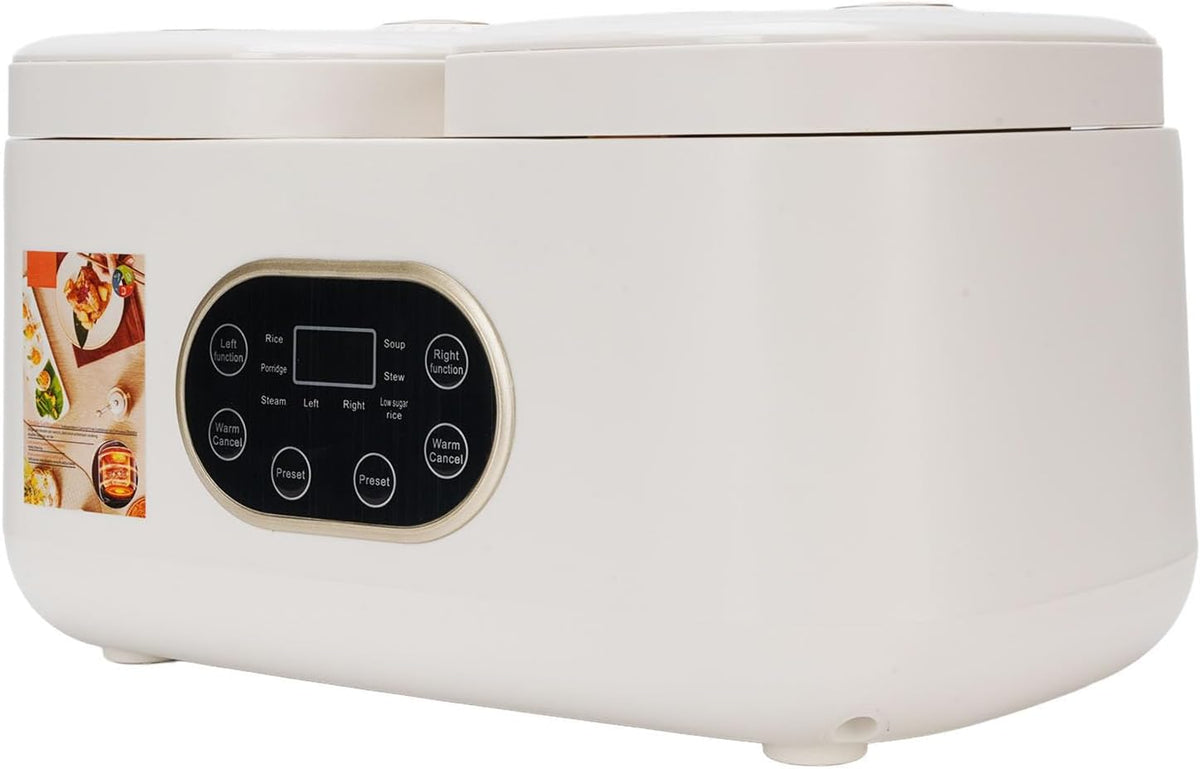 Jiawu Buffetschrank, 2 L+2 L, 300 W, 220 V, 2 L, Schwarz, Doppelter Schongarer, Doppelter Elektrischer Reiskocher