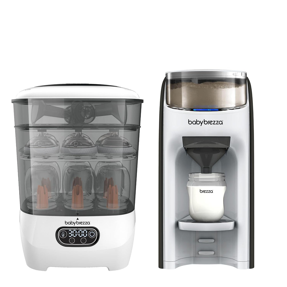Baby Brezza Sterilisatoren, Grau, Formula Pro Advanced & Sterilizer Dryer Bundle Set, Mischt Milchpulver & Wasser automatisch