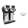 GGM Gastro Kaffeemaschine, 2,2 L, Silber, Filterkaffeemaschine 2x Edelstahl