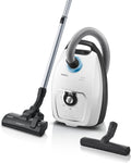 Siemens Staubsauger, 650 W, Weiss, mit Beutel Z 7.0 VSZ7442S, Hygiene-Filter Plus, extrem leise, Bodendüse für Parkett