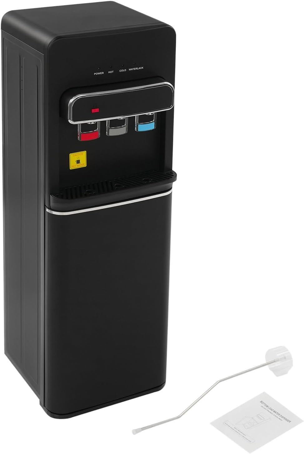 RibasuBB Kücheninstallation, Schwarz, Wasserspender Bodenstehend 3 Temperatur Heiss Kalt, 3 Temperaturstufen, Kalt Heiss Raumtemperatur PVC