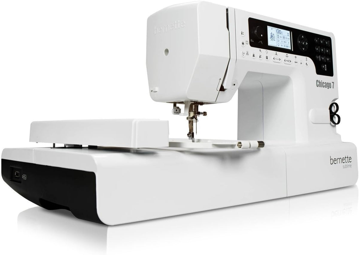 Bernette Nähmaschinen, Weiss, Chicago 7 Nähmaschine und Stickmaschine mit 200 Nähprogramme