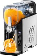 Chef Cuisine International Eismaschine, 1,6 Liter, Grau, Slush Eis Maschine mit Kompressor, 6 Programme, Touch-Display