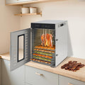 GIDRLL Dörrautomaten, 1370 W ± 20 W, 1370 W, Edelstahl, Silber, Edelstahl Dörrautomat mit 16 Etagen, 20-90°C Temperaturregelung