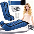 ZHNANDAMAI Fussmassagegeräte, Blau, Beinmassagegerät Lymphdrainage Gerät mit 6 Luftkammern -, 2 Bein+Taille)
