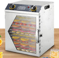 SHENGSHIYU Dörrautomaten, 28,5×20 cm, 25 mm, Silber, Dörrautomat Aus Edelstahl, Dörrgerät Und Trockenschrank für Fleisch 12tiers
