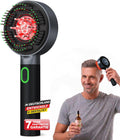 Donnerberg Kopfmassage, Schwarz, ® MIO Kopfmassagebürste mit Rotlicht gegen Haarausfall, Kabellos, 3D-Massage, Wasserdicht