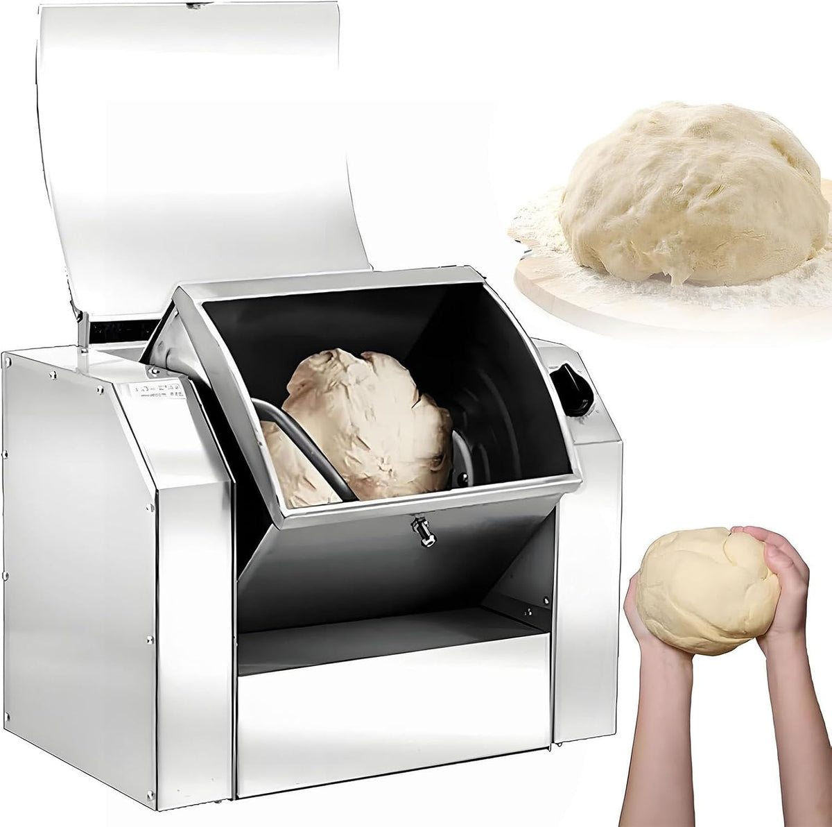 AityBuy Knet- & Rührmaschinen, 1500 W, 8 Kg, Lebensmittelechter Edelstahl, Silber