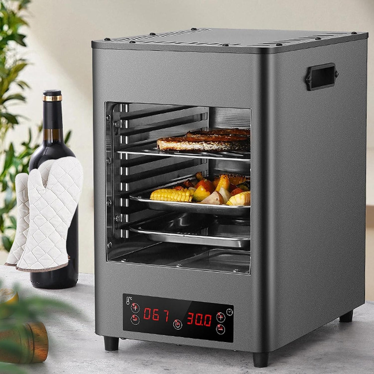 lealovengzh Elektrogrill, 1700 W, Schwarz, Elektrischer Steakgrill