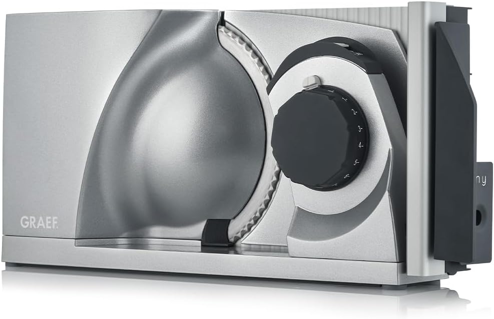 GRAEF. Schlitten, 170 mm, 15 mm, 170 W, Silber, MYtiny MT1000 - Klappbarer Allesschneider, Made in Germany, Vollmetall