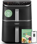 Cosori Heissluftfritteuse, 10,8 L, Grau/Silber, Turbo Tower Pro Smart Airfryer, Keramikbeschichtung Heissluftfritteuse