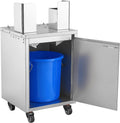 VEVOR Küche, Kochen & Backen, Silber, Mobiler Unterschrank für Halbautomatische Orangenentsafter, Verdickter Edelstahl