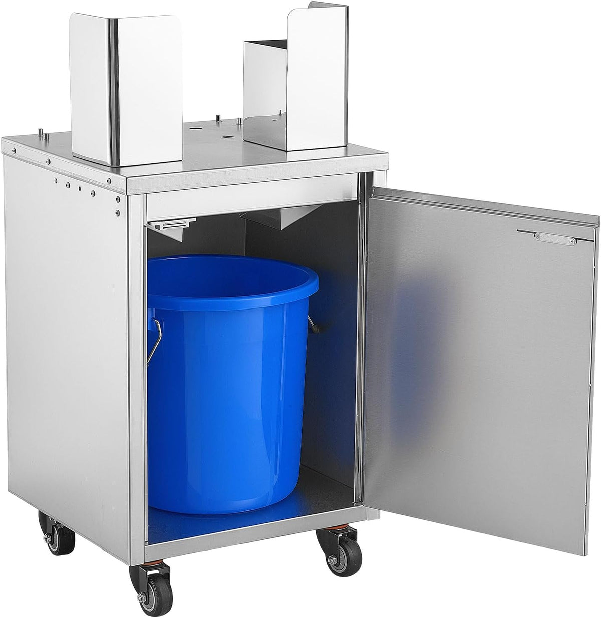 VEVOR Küche, Kochen & Backen, Silber, Mobiler Unterschrank für Halbautomatische Orangenentsafter, Verdickter Edelstahl