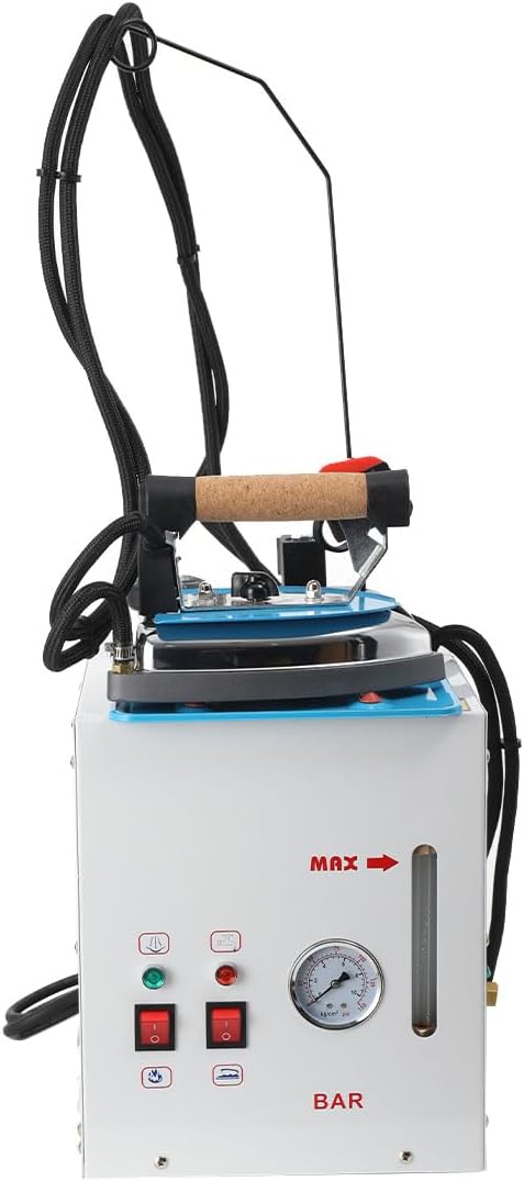 NICCOO Dampfglätter, 1600 W, 220 V, 5 L, Schwarz, Bügelstation Bügelanlage Professionell Dampferzeuger mit, Elektrisch Dampfbügelstation